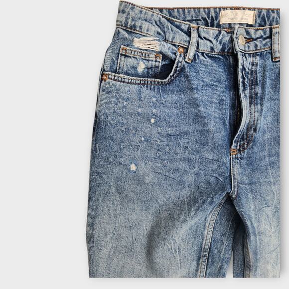 Free People We The Free Jeans Women's Sz 27" Straight Leg Distressed Hi-Rise - Picture 5 of 9